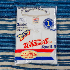 Whitesville 7oz Tubular Knit Henley TShirt off white pack