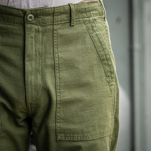 Tellason 8,5oz Fatigue Sateen Shorts – Olive