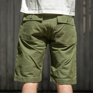 Tellason 8,5oz Fatigue Sateen Shorts – Olive