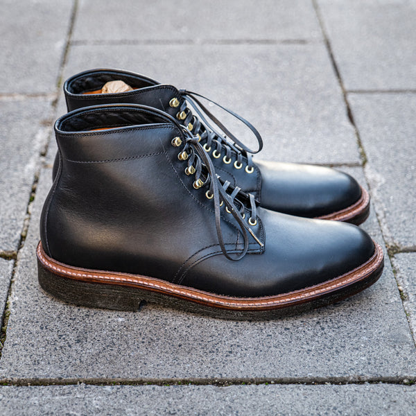 Alden 4515H Plain Toe Boot – Black Calf Skin