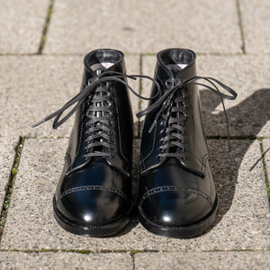 Alden x Statement M8809H Navy Blucher High Boot – Black Shell Cordovan