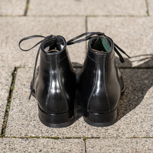 Alden x Statement M8809H Navy Blucher High Boot – Black Shell Cordovan