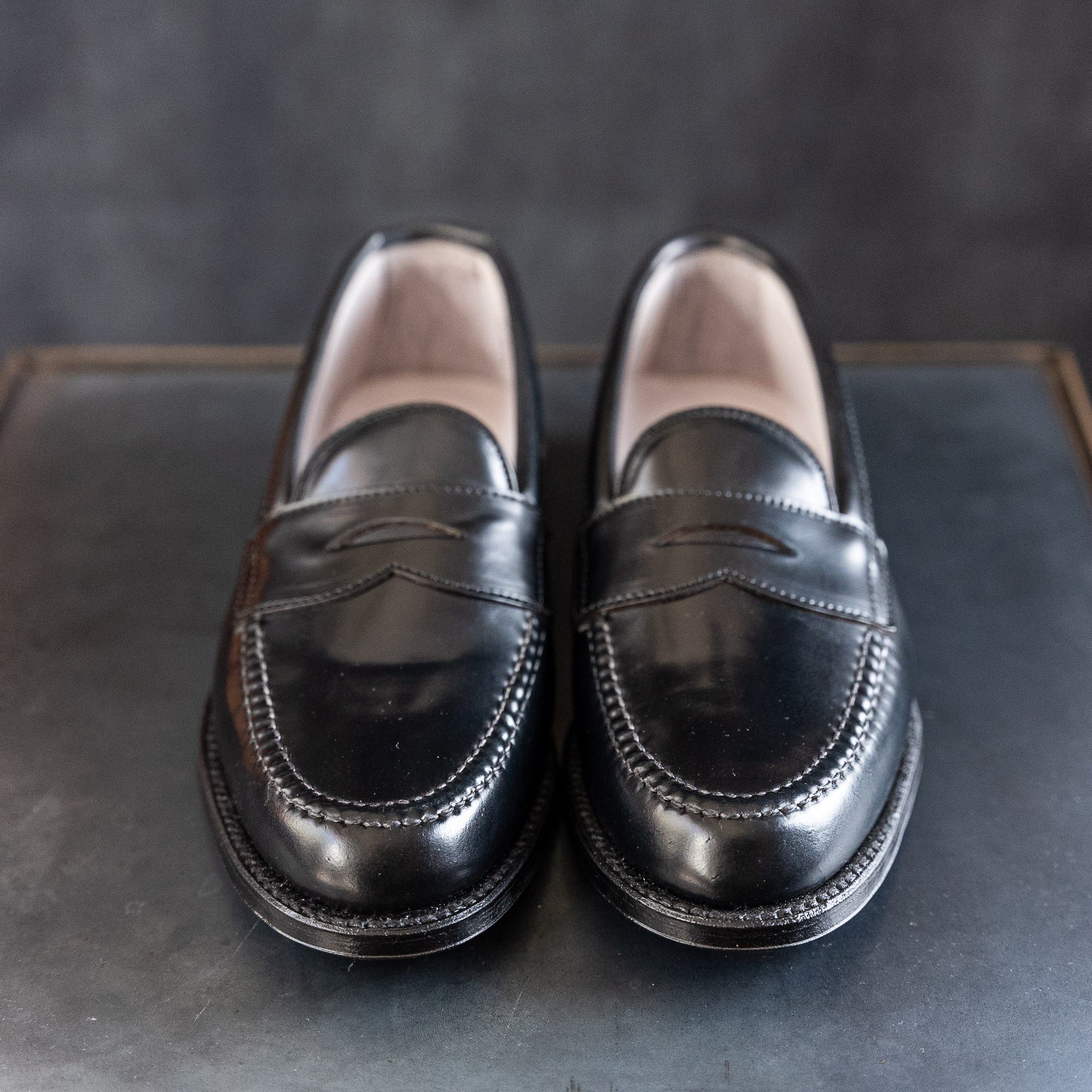 Alden 987 Leisure Handsewn Penny Loafer – Black Shell Cordovan