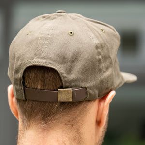 Ampal Creative Don’t Think Twice Strapback Cap – Olive / Cotton Twill