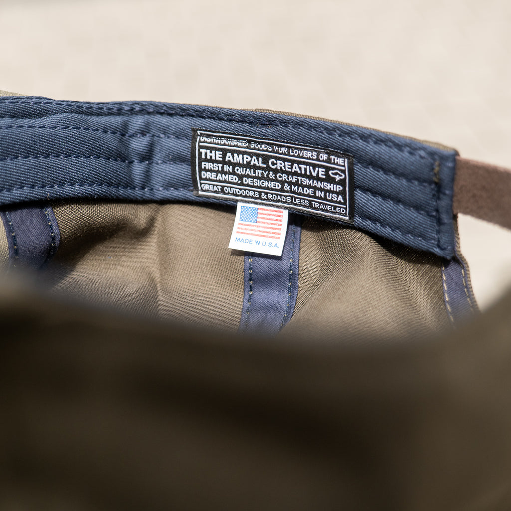 Ampal Creative Don’t Think Twice Strapback Cap – Olive / Cotton Twill