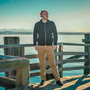 Andersen-Andersen Navy Full-Zip with Pockets - Navy Blue