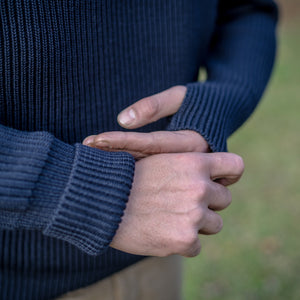 Andersen-Andersen Navy Full-Zip with Pockets - Navy Blue