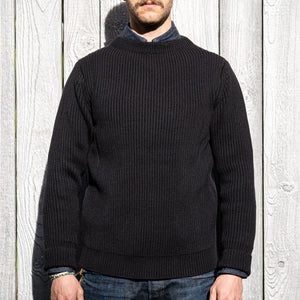 Andersen-Andersen Navy Crewneck – Black
