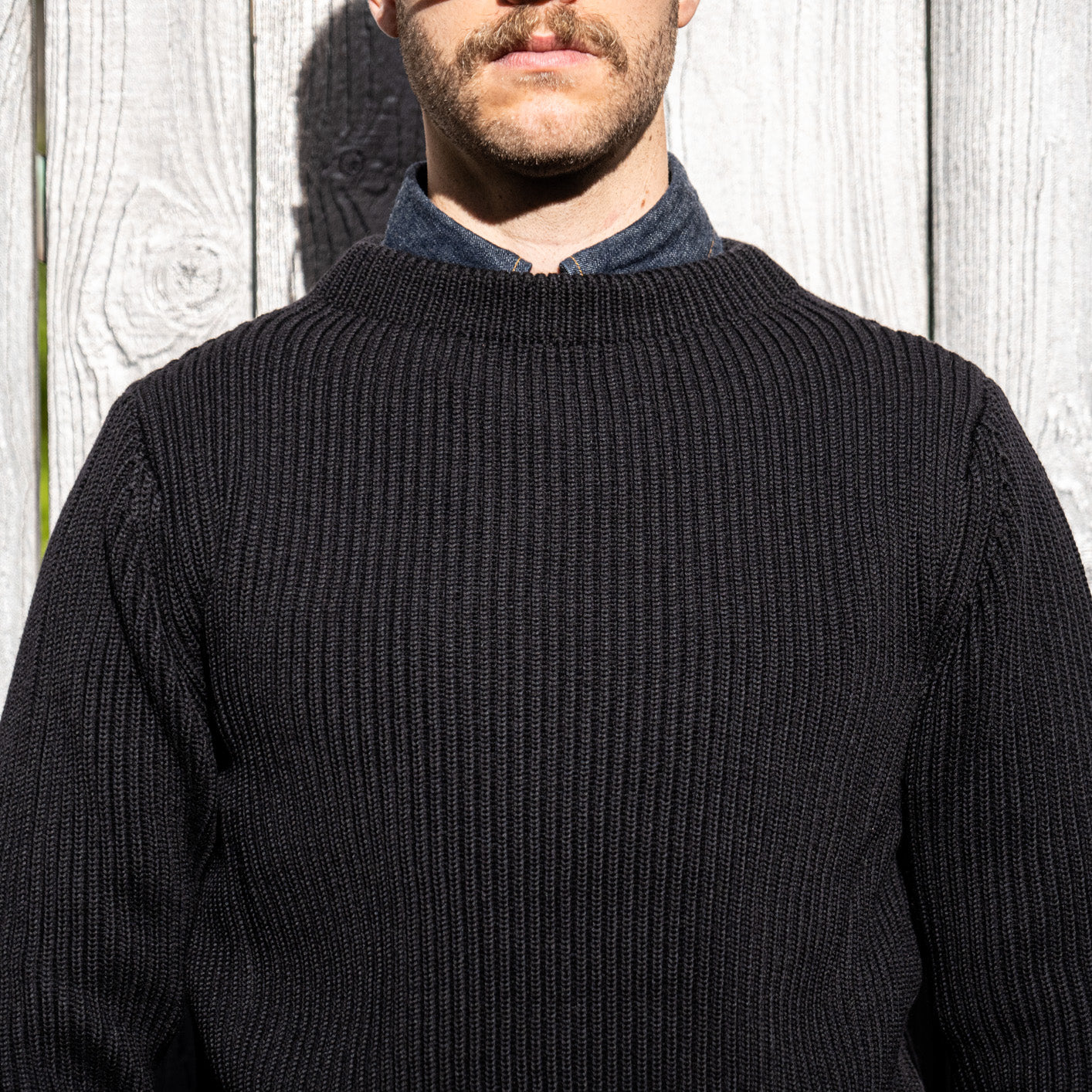 Andersen-Andersen Navy Crewneck – Black