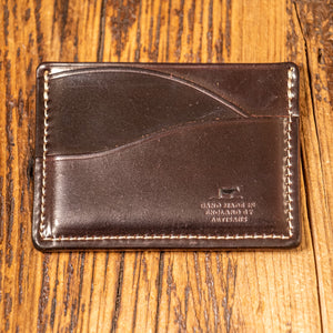 Barnes & Moore Drayman Card Holder - Oxblood Brown / Shinki Hikaku Shell Cordovan