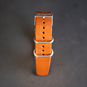 Barnes & Moore NATO Leather Watch Strap - Harness Tan / 20mm