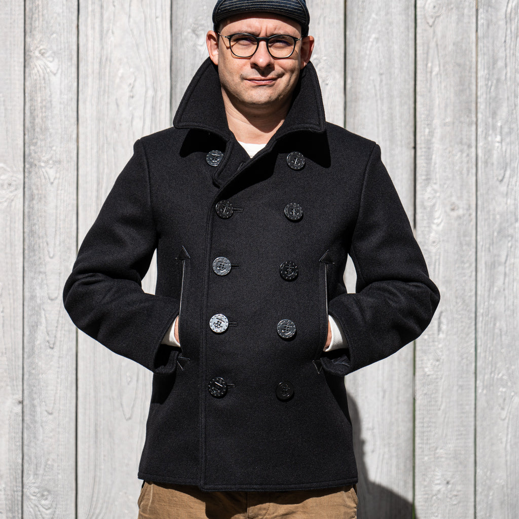 Buzz Rickson's US Navy Pea Coat Dark Navy