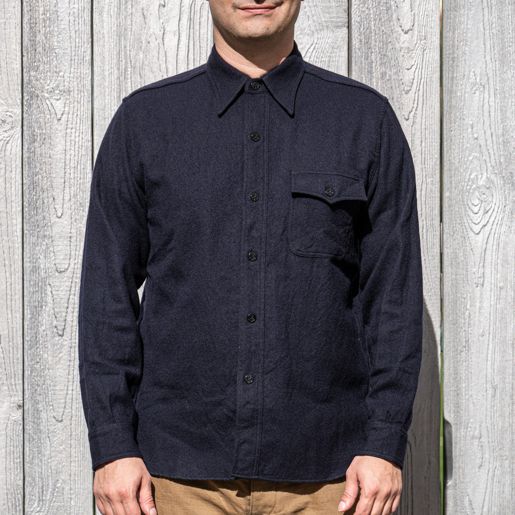Buzz Rickson’s US Navy Wool Flannel CPO Shirt – Navy