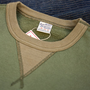 Buzz Rickson's 13oz Set-In Crew Sweat Shirt - Olive