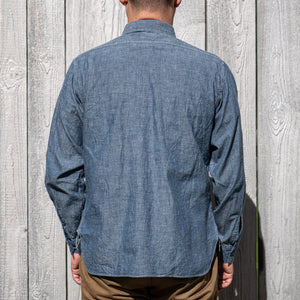 Buzz Rickson’s USN Selvedge Chambray Work Shirt – Indigo Blue