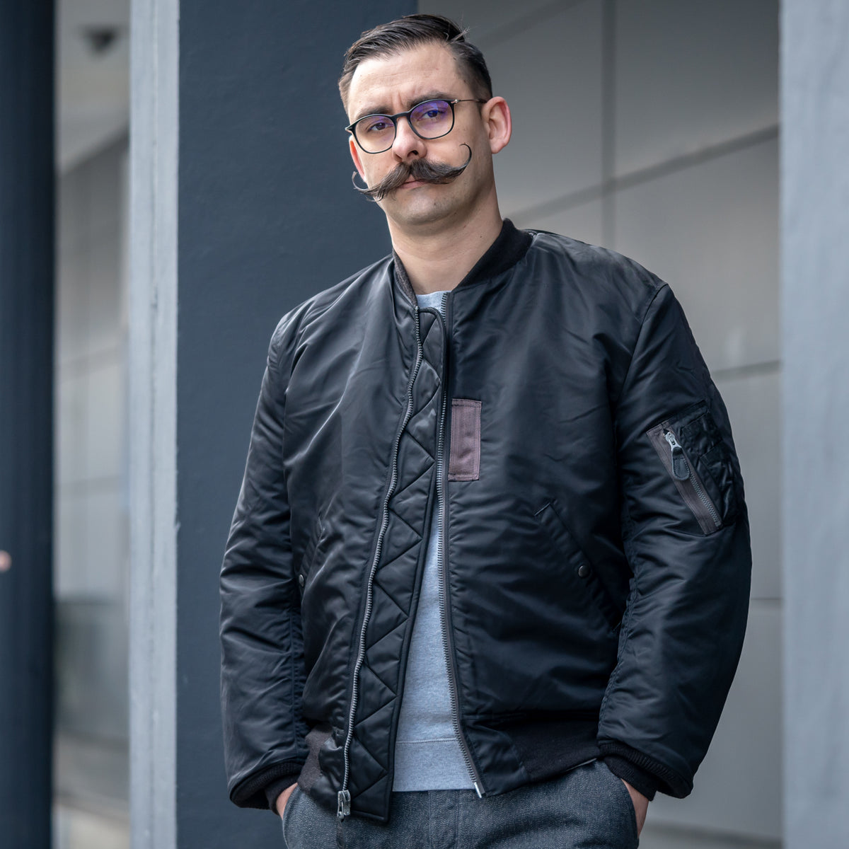 Buzz Rickson's X William Gibson MA-1 Flight Jacket - Slender Long / Bl