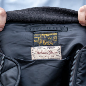 Buzz Rickson's X William Gibson MA-1 Flight Jacket - Slender Long / Black