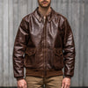Eastman Leather A-2 Slender Horsehide Leather Jacket– Seal Brown