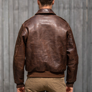 Eastman Leather A-2 “Pearl Harbor” Leather Jacket– American Walnut Horsehide