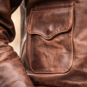Eastman Leather A-2 “Pearl Harbor” Leather Jacket– American Walnut Horsehide