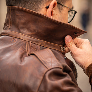 Eastman Leather A-2 “Pearl Harbor” Leather Jacket– American Walnut Horsehide