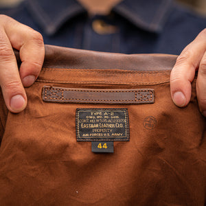 Eastman Leather A-2 “Pearl Harbor” Leather Jacket– American Walnut Horsehide