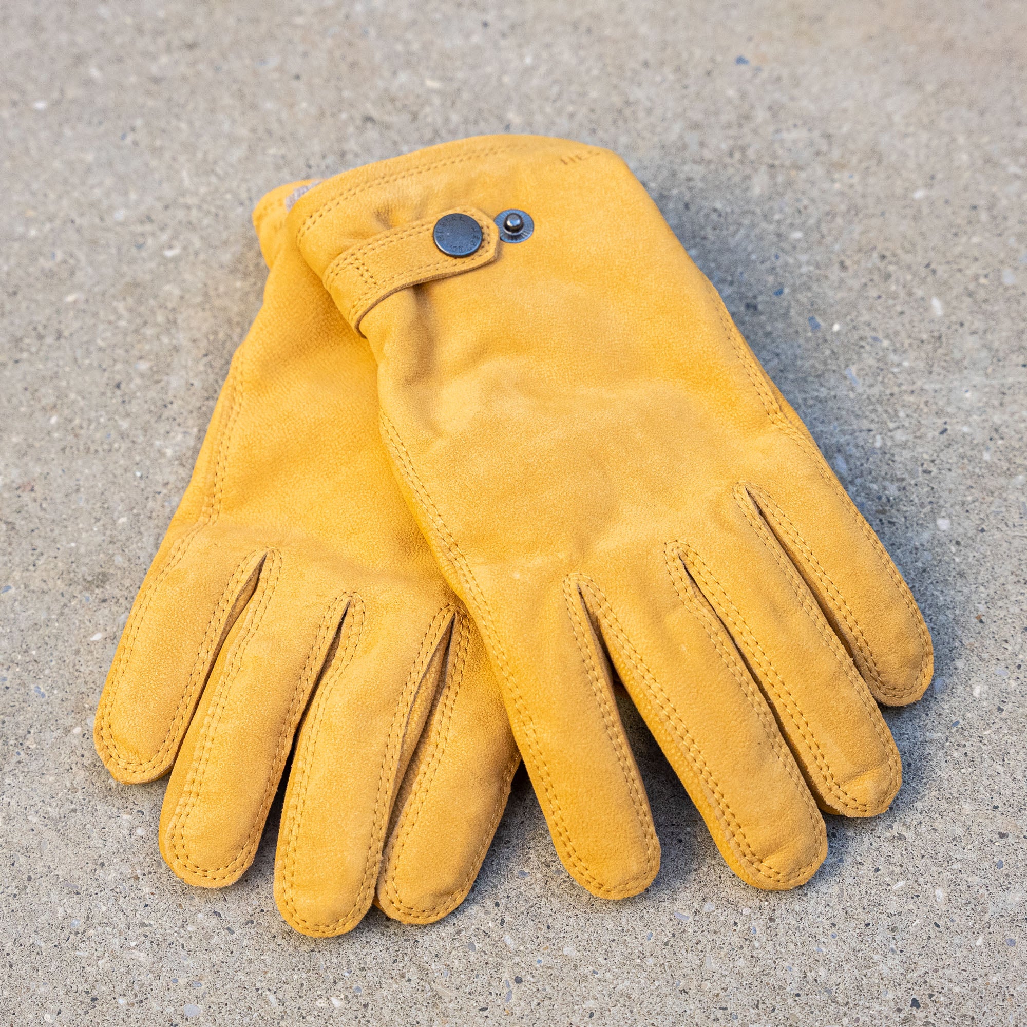 Hestra Bergvik Yellow Gloves Leather Suede Tan / –
