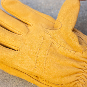 Hestra Bergvik Suede Leather Gloves – Tan / Yellow