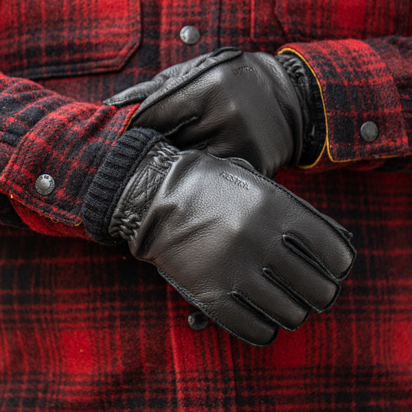 Hestra Deerskin Primaloft Rib Gloves – Black