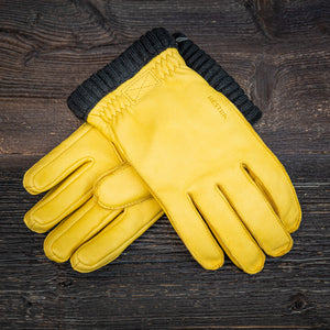 Hestra Deerskin Primaloft Rib Gloves – Natural Yellow