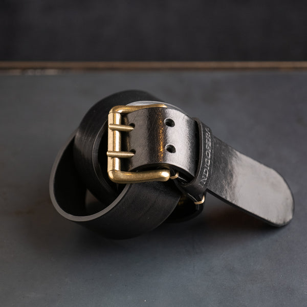 Indigofera Danko 2-Prong Heel Bar Belt – Black