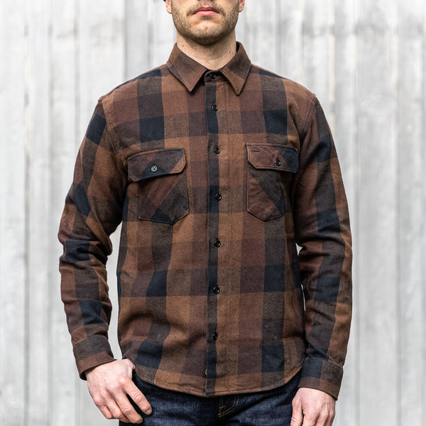 Indigofera Norris Flannel Shirt – Black / Dark Brown