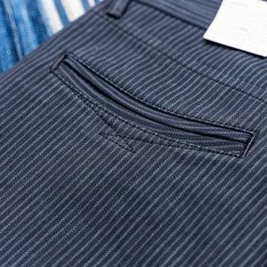 Indigofera 12oz Hickory Stripe Swearengen Pant - Gray / Black