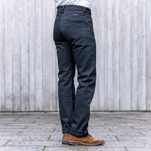 Indigofera 12oz Hickory Stripe Swearengen Pant - Gray / Black