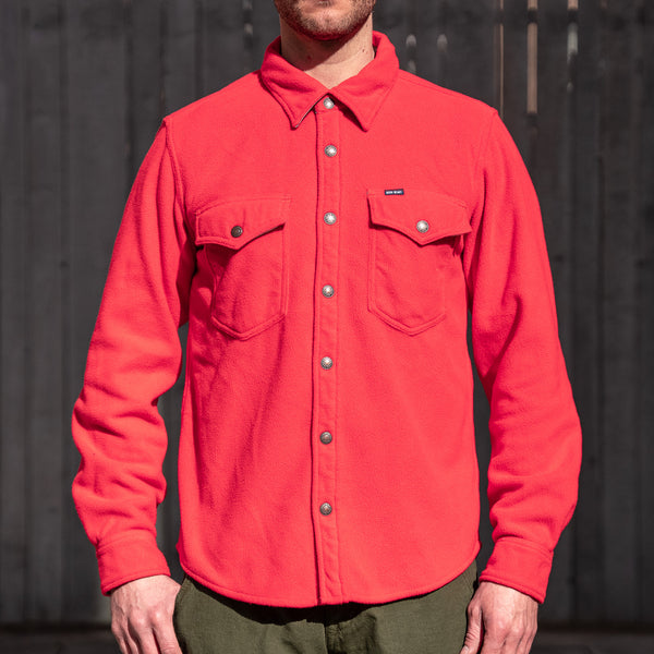 Iron Heart Micro Fleece CPO Shirt - IHSH-287 / Red