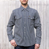 Iron Heart 12oz Hickory Stripe Western Shirt – IHSH-07 Indigo