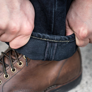Iron Heart 634s 21oz Black Overdyed Selvedge Jeans - Classic Straight / IH-634S-B