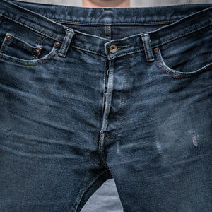 Iron Heart 634s 21oz Black Overdyed Selvedge Jeans - Classic Straight / IH-634S-B
