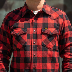 Iron Heart 12oz Buffalo Check Ultra Heavy Flannel – IHSH-232-Red