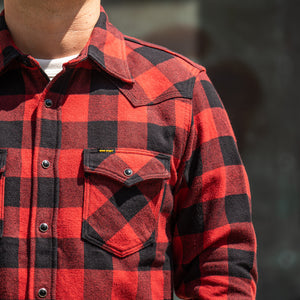UES 14,5oz Heavy Selvedge Flannel Shirt – Red