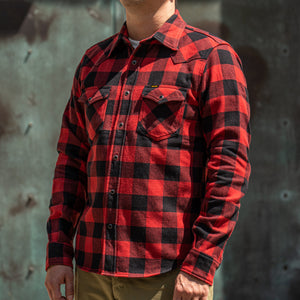 Iron Heart 12oz Buffalo Check Ultra Heavy Flannel – IHSH-232-Red