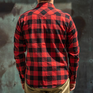 Iron Heart 12oz Buffalo Check Ultra Heavy Flannel – IHSH-232-Red