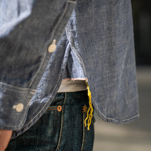 Iron Heart 10oz Selvedge Chambray Work Shirt - IHSH-21 Blue