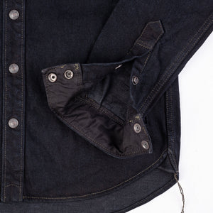 Iron Heart 18oz Vintage Selvedge Denim CPO Shirt – Black Sulphur Overdyed / IHSH-293-OD