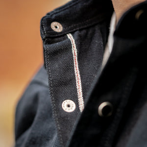 Iron Heart 'Johnny Cash III' 12oz Selvedge Denim Western Shirt - IHSH-218-BLK