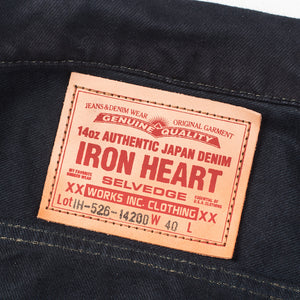 Iron Heart 14oz Selvedge Denim Modified Type III Jacket - Black Overdyed / IH-526J-142OD