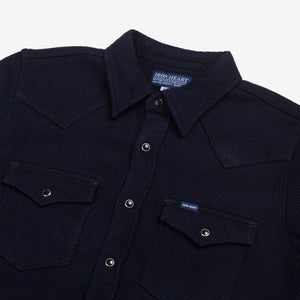 Iron Heart 14oz Kersey Western Shirt – Indigo Dyed / IHSH-208