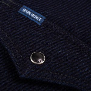 Iron Heart 14oz Kersey Western Shirt – Indigo Dyed / IHSH-208