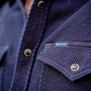 Iron Heart 14oz Kersey Western Shirt – Indigo Dyed / IHSH-208
