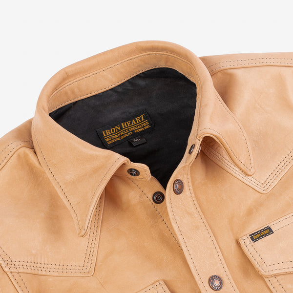 Iron Heart X Simmons Bilt “The Pale Rider” Horsehide Western Shirt - Natural